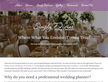 Tablet Screenshot of mysimplydivineevents.com